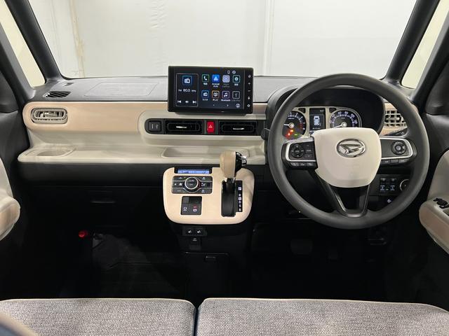ムーヴキャンバスストライプスＧターボ　走行１４２１０キロ／ディスプレイＯＤ一年保証・走行距離無制限　走行１４２１０キロ　ディスプレイオーディオ　全周囲カメラ　ドラレコ　クリアランスソナー　オートライト　ＬＥＤヘッドライト　ベンチシート　シートヒーター　両側電動スライドドア（埼玉県）の中古車