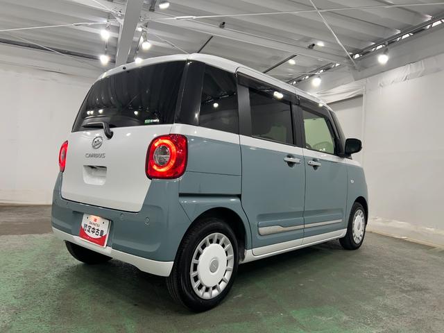 ムーヴキャンバスストライプスＧターボ　走行６９４５キロ／車検整備付／純正ナビ一年保証・走行距離無制限　フルセグナビ　ＥＴＣ　前後ドラレコ　バックカメラ　クリアランスソナー　オートライト　ＬＥＤヘッドライト　シートヒーター　両側電動スライドドア（埼玉県）の中古車