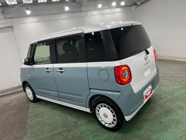 ムーヴキャンバスストライプスＧターボ　走行６９４５キロ／車検整備付／純正ナビ一年保証・走行距離無制限　フルセグナビ　ＥＴＣ　前後ドラレコ　バックカメラ　クリアランスソナー　オートライト　ＬＥＤヘッドライト　シートヒーター　両側電動スライドドア（埼玉県）の中古車