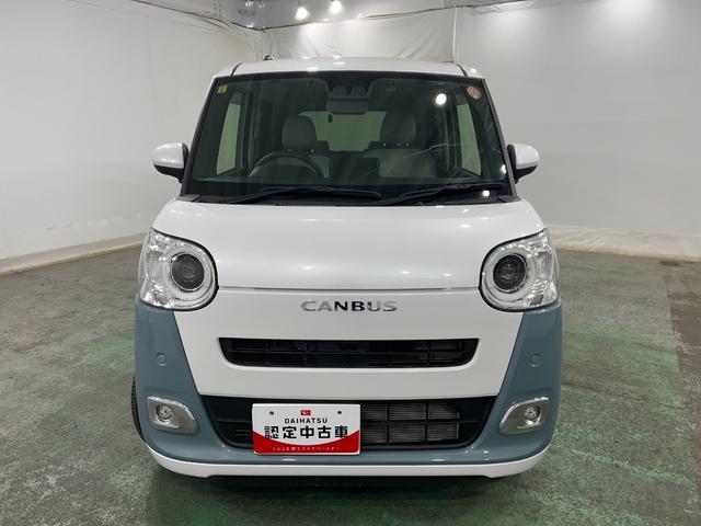 ムーヴキャンバスストライプスＧターボ　走行６９４５キロ／車検整備付／純正ナビ一年保証・走行距離無制限　フルセグナビ　ＥＴＣ　前後ドラレコ　バックカメラ　クリアランスソナー　オートライト　ＬＥＤヘッドライト　シートヒーター　両側電動スライドドア（埼玉県）の中古車