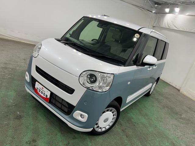 ムーヴキャンバスストライプスＧ　走行５５４５キロ／ＬＥＤヘッドランプ／マット１年保証距離無制限　走行距離５５４５キロ　純正マット　サイドエアバッグ　ＬＥＤヘッドランプ　アイドリングストップ　シートヒーター　両側電動スライドドア　オート格納式ドアミラー　電動パーキングブレーキ（埼玉県）の中古車