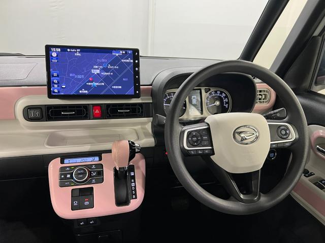 ムーヴキャンバスストライプスGターボ 4WD/車検整備付/純正10インチナビワンオーナー 禁煙車 純正10インチナビ パノラマモニター ETC2.0 ドラレコ 純正マット サイドエアバッグ LEDヘッドランプ LEDフォグランプ シートヒーター 両側電動スライドドア(埼玉県)の中古車