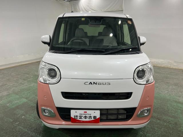 ムーヴキャンバスストライプスGターボ 4WD/車検整備付/純正10インチナビワンオーナー 禁煙車 純正10インチナビ パノラマモニター ETC2.0 ドラレコ 純正マット サイドエアバッグ LEDヘッドランプ LEDフォグランプ シートヒーター 両側電動スライドドア(埼玉県)の中古車