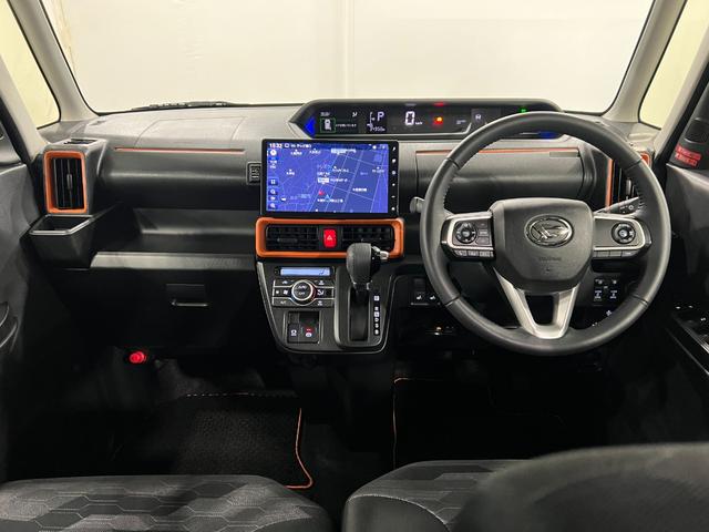 タントファンクロスターボ　走行３４９５０キロ／車検整備付／ナビ１年保証・走行距離無制限　全周囲カメラ　ドラレコ　ＥＴＣ　サイドエアバック　クリアランスソナー　オートライト　ＬＥＤヘッドライト　ベンチシート　シートヒーター　両側電動スライドドア（埼玉県）の中古車