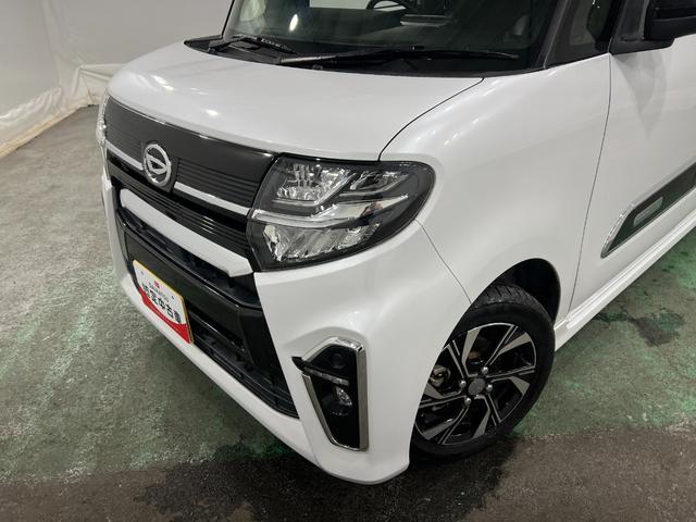 タントカスタムＸ　走行５５３１４キロ／車検整備付／雹害／ナビ１年保証・走行距離無制限　ドラレコ　バックカメラ　ブルートゥースクリアランスソナー　オートライト　ＬＥＤヘッドライト　ベンチシート　シートヒーター　両側電動スライドドア（埼玉県）の中古車