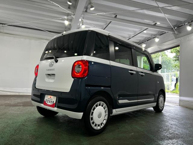 ムーヴキャンバスストライプスＧ　走行１４６６８キロ／９インチナビ／ドラレコ禁煙車　ワンオーナー　純正フルセグナビ　パノラマモニター　ドラレコ　純正マット　サイドエアバッグ　ＬＥＤヘッドランプ　電動格納ミラー　シートヒーター　両側電動スライドドア　オートエアコン（埼玉県）の中古車