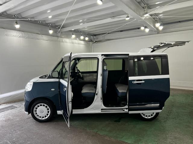 ムーヴキャンバスストライプスＧ　走行１４６６８キロ／９インチナビ／ドラレコ禁煙車　ワンオーナー　純正フルセグナビ　パノラマモニター　ドラレコ　純正マット　サイドエアバッグ　ＬＥＤヘッドランプ　電動格納ミラー　シートヒーター　両側電動スライドドア　オートエアコン（埼玉県）の中古車
