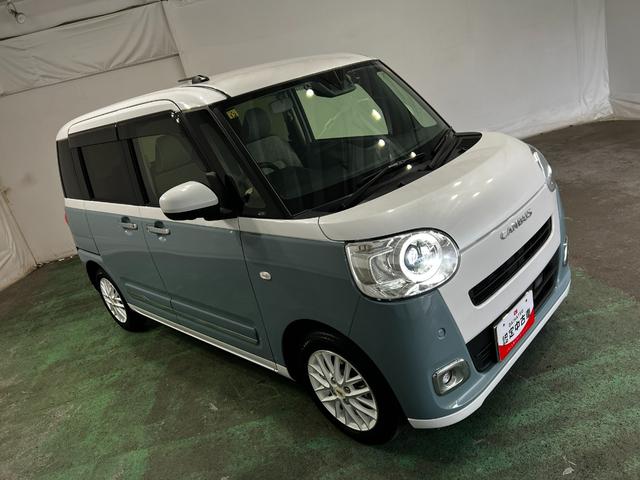 ムーヴキャンバスストライプスGターボ 走行31701キロ/純正ナビ/ドラレコ1年保証距離無制限 走行距離31701キロ 純正フルセグナビ パノラマモニター ドラレコ 純正マット サイドエアバッグ LEDヘッドランプ アイドリングストップ シートヒーター 両側電動スライドドア(埼玉県)の中古車
