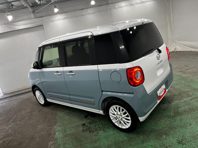 ムーヴキャンバスストライプスGターボ 走行31701キロ/純正ナビ/ドラレコ1年保証距離無制限 走行距離31701キロ 純正フルセグナビ パノラマモニター ドラレコ 純正マット サイドエアバッグ LEDヘッドランプ アイドリングストップ シートヒーター 両側電動スライドドア(埼玉県)の中古車
