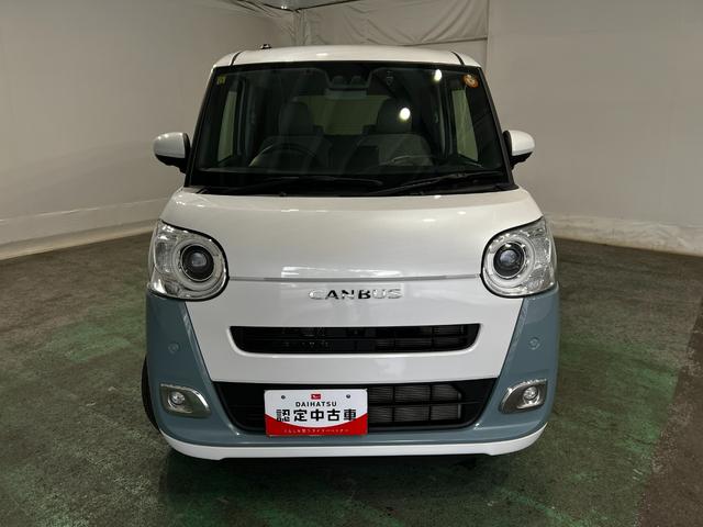 ムーヴキャンバスストライプスGターボ 走行31701キロ/純正ナビ/ドラレコ1年保証距離無制限 走行距離31701キロ 純正フルセグナビ パノラマモニター ドラレコ 純正マット サイドエアバッグ LEDヘッドランプ アイドリングストップ シートヒーター 両側電動スライドドア(埼玉県)の中古車
