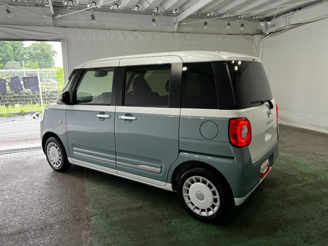 ムーヴキャンバスストライプスG 雹害/車検整備付/走行12746キロ1年保証距離無制限 走行距離12746キロ 純正マット サイドエアバッグ LEDヘッドランプ アイドリングストップ シートヒーター 両側スライドドア オート格納式ドアミラー 電動パーキングブレーキ(埼玉県)の中古車