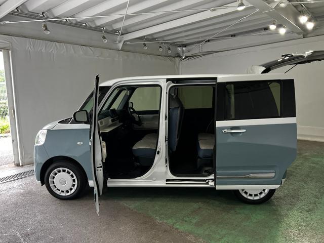 ムーヴキャンバスストライプスG 雹害/車検整備付/走行12746キロ1年保証距離無制限 走行距離12746キロ 純正マット サイドエアバッグ LEDヘッドランプ アイドリングストップ シートヒーター 両側スライドドア オート格納式ドアミラー 電動パーキングブレーキ(埼玉県)の中古車
