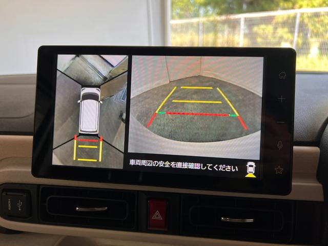 ムーヴキャンバスストライプスGターボ 走行16764キロ/全周囲C/ドラレコ1年保証距離無制限 走行16764キロ ディスプレイオーディオ パノラマモニター ドラレコ 純正マット サイドエアバッグ LEDヘッドランプ アイドリングストップ シートヒーター 両側電動スライドドア(埼玉県)の中古車