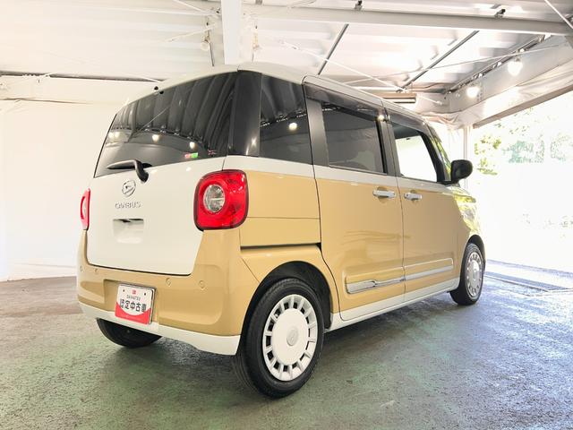 ムーヴキャンバスストライプスGターボ 走行16764キロ/全周囲C/ドラレコ1年保証距離無制限 走行16764キロ ディスプレイオーディオ パノラマモニター ドラレコ 純正マット サイドエアバッグ LEDヘッドランプ アイドリングストップ シートヒーター 両側電動スライドドア(埼玉県)の中古車