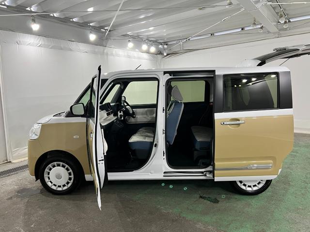 ムーヴキャンバスストライプスG 走行4951キロ/LEDヘッドランプ/マット1年保証距離無制限 走行距離4951キロ 純正マット サイドエアバッグ LEDヘッドランプ アイドリングストップ シートヒーター 両側電動スライドドア オート格納式ドアミラー 電動パーキングブレーキ(埼玉県)の中古車