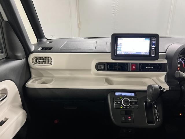 ムーヴキャンバスストライプスGターボ 走行9787キロ/車検整備付/ナビ一年保証・走行距離無制限 フルセグナビ Bluetooth 全周囲カメラ ドラレコ ETC クリアランスソナー オートライト LEDヘッドライト シートヒーター 両側電動スライドドア(埼玉県)の中古車