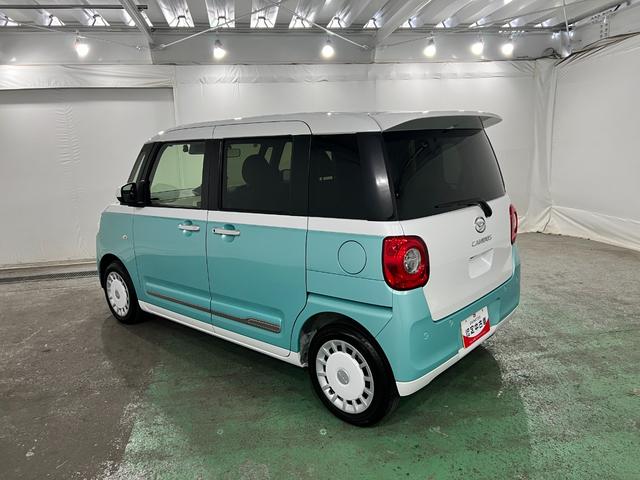 ムーヴキャンバスストライプスGターボ 走行9787キロ/車検整備付/ナビ一年保証・走行距離無制限 フルセグナビ Bluetooth 全周囲カメラ ドラレコ ETC クリアランスソナー オートライト LEDヘッドライト シートヒーター 両側電動スライドドア(埼玉県)の中古車