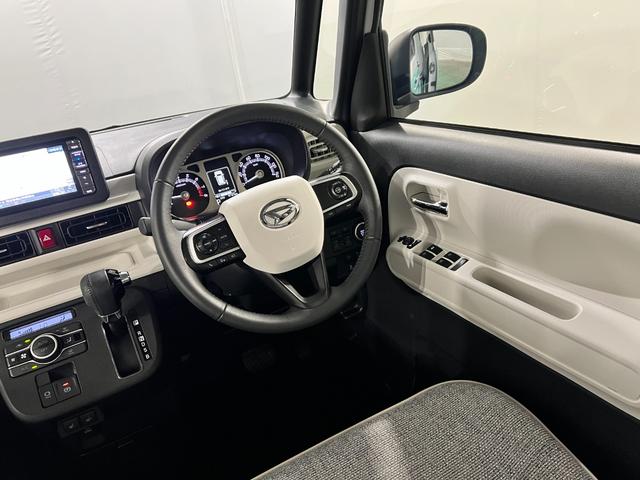 ムーヴキャンバスストライプスGターボ 走行9787キロ/車検整備付/ナビ一年保証・走行距離無制限 フルセグナビ Bluetooth 全周囲カメラ ドラレコ ETC クリアランスソナー オートライト LEDヘッドライト シートヒーター 両側電動スライドドア(埼玉県)の中古車