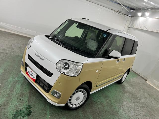 ムーヴキャンバスストライプスＧ　純正７インチナビ／ドラレコ／ＥＴＣ禁煙車　ワンオーナー　純正フルセグナビ　バックカメラ　ドラレコ　ＥＴＣ　クリアランスソナー　オートライト　ＬＥＤヘッドライト　シートヒーター　両側電動スライドドア　オートエアコン（埼玉県）の中古車