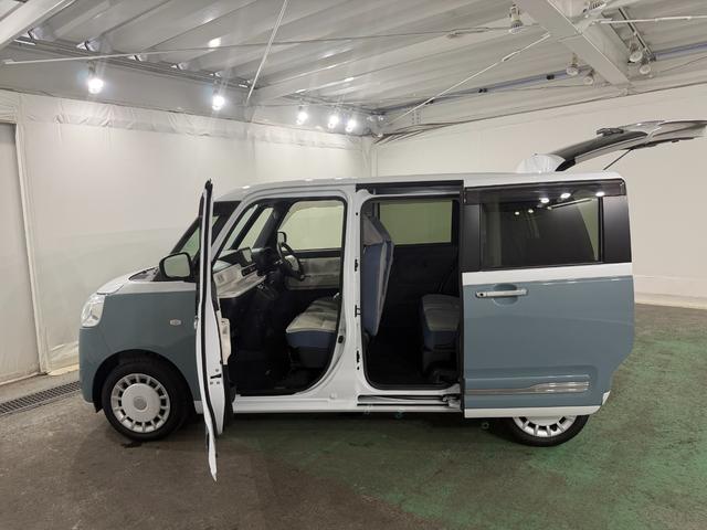 ムーヴキャンバスストライプスＧ　走行４７６６０キロ／ナビ／バックカメラ一年保証・走行距離無制限　フルセグナビ　Ｂｌｕｅｔｏｏｔｈ　バックカメラ　クリアランスソナー　オートライト　ＬＥＤヘッドライト　シートヒーター　両側電動スライドドア（埼玉県）の中古車