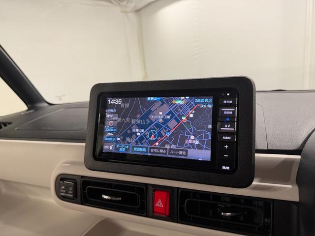 ムーヴキャンバスストライプスＧ　走行４７６６０キロ／ナビ／バックカメラ一年保証・走行距離無制限　フルセグナビ　Ｂｌｕｅｔｏｏｔｈ　バックカメラ　クリアランスソナー　オートライト　ＬＥＤヘッドライト　シートヒーター　両側電動スライドドア（埼玉県）の中古車