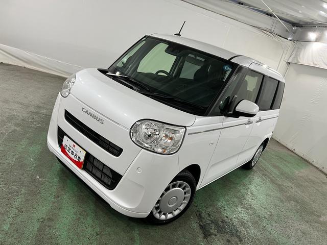 ムーヴキャンバスセオリーＸ　走行１９６６キロ／社用車／クリアランスソナー１年保証・走行距離無制限　サイドエアバック　クリアランスソナー　オートマチックハイビーム　オートライト　ベンチシート　両側電動スライドドア（埼玉県）の中古車