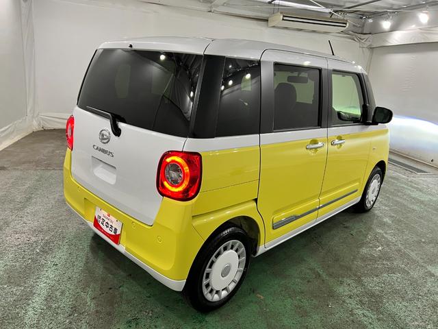 ムーヴキャンバスストライプスG 走行1031キロ/シートヒーター/両側電動1年保証距離無制限 走行距離1031キロ マット サイドエアバッグ LEDヘッドランプ アイドリングストップ シートヒーター 両側電動スライドドア オート格納式ドアミラー 電動パーキングブレーキ(埼玉県)の中古車