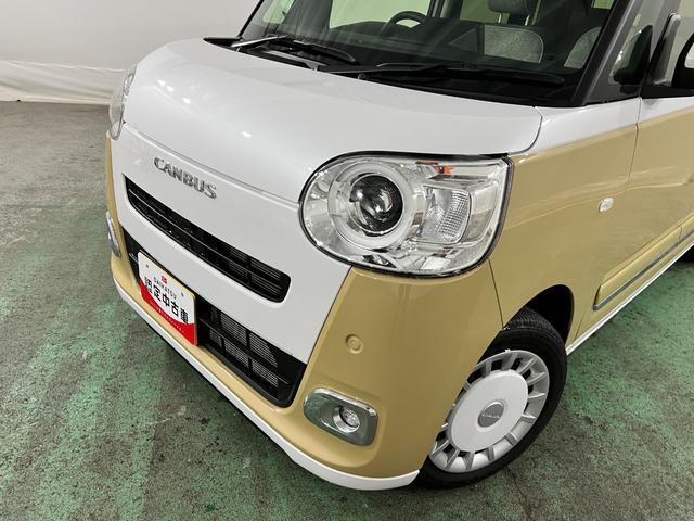 ムーヴキャンバスストライプスG 走行2404キロ/LEDヘッドランプ/マット1年保証距離無制限 走行距離2404キロ 純正マット サイドエアバッグ LEDヘッドランプ アイドリングストップ シートヒーター 両側電動スライドドア オート格納式ドアミラー(埼玉県)の中古車