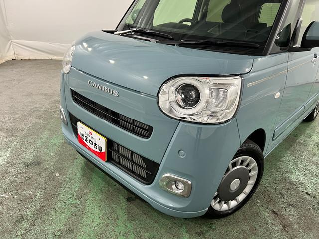 ムーヴキャンバスセオリーＧ　走行６３キロ／ナビ／バックカメラ／試乗車１年保証・走行距離無制限　フルセグナビ　Ｂｌｕｅｔｏｏｔｈ　バックカメラサイドエアバック　クリアランスソナー　オートライト　ＬＥＤヘッドライト　ベンチシート　シートヒーター　両側電動スライド（埼玉県）の中古車
