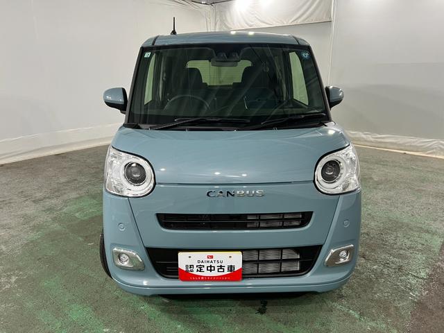 ムーヴキャンバスセオリーＧ　走行６３キロ／ナビ／バックカメラ／試乗車１年保証・走行距離無制限　フルセグナビ　Ｂｌｕｅｔｏｏｔｈ　バックカメラサイドエアバック　クリアランスソナー　オートライト　ＬＥＤヘッドライト　ベンチシート　シートヒーター　両側電動スライド（埼玉県）の中古車