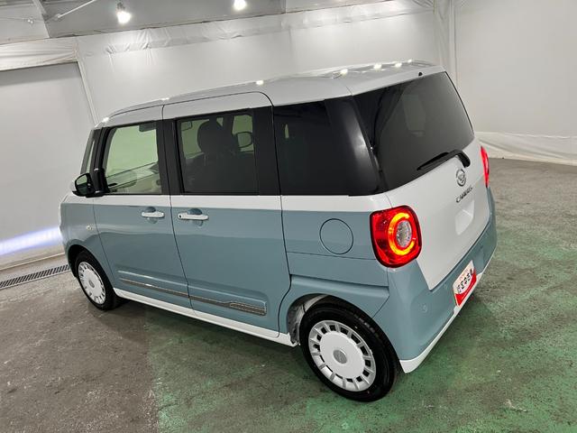 ムーヴキャンバスストライプスＧ　走行２４６５キロＬＥＤヘッドランプ／マット１年保証距離無制限　走行距離２４６５キロ　純正マット　サイドエアバッグ　ＬＥＤヘッドランプ　アイドリングストップ　シートヒーター　両側電動スライドドア　オート格納式ドアミラー　キーフリー（埼玉県）の中古車
