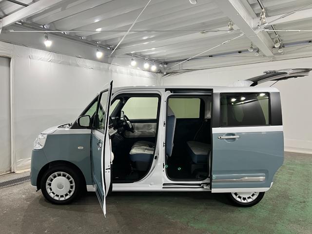 ムーヴキャンバスストライプスG 走行1872キロ/LEDヘッドランプ/マット1年保証距離無制限 走行距離1872キロ 純正マット サイドエアバッグ LEDヘッドランプ アイドリングストップ シートヒーター 両側電動スライドドア オート格納式ドアミラー 電動パーキングブレーキ(埼玉県)の中古車
