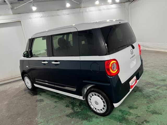 ムーヴキャンバスストライプスG 走行3799キロ/LEDヘッドランプ/マット禁煙車 ワンオーナー 1年保証距離無制限 走行距離3799キロ 純正マット サイドエアバッグ LEDヘッドランプ シートヒーター 両側電動スライドドア オート格納式ドアミラー 電動パーキングブレーキ(埼玉県)の中古車