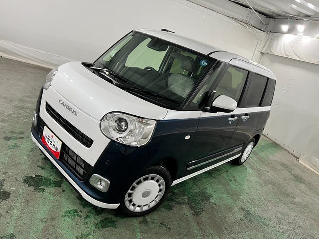 ムーヴキャンバスストライプスG 走行3799キロ/LEDヘッドランプ/マット禁煙車 ワンオーナー 1年保証距離無制限 走行距離3799キロ 純正マット サイドエアバッグ LEDヘッドランプ シートヒーター 両側電動スライドドア オート格納式ドアミラー 電動パーキングブレーキ(埼玉県)の中古車