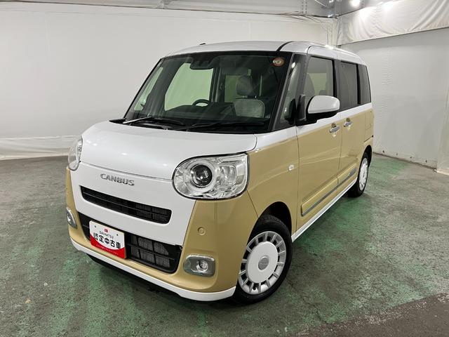 ムーヴキャンバスストライプスG 走行3438キロ/LEDヘッドランプ/マット1年保証距離無制限 走行距離3438キロ 純正マット サイドエアバッグ LEDヘッドランプ アイドリングストップ シートヒーター 両側電動スライドドア オート格納式ドアミラー 電動パーキングブレーキ(埼玉県)の中古車