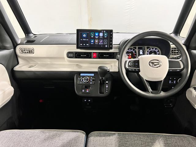 ムーヴキャンバスストライプスG 走行1236キロ/パノラマパーキング/代車一年保証・走行距離無制限 ディスプレイオーディオ 全周囲カメラ パノラマパーキング オートライト LEDヘッドライト シートヒーター 両側電動スライドドア(埼玉県)の中古車