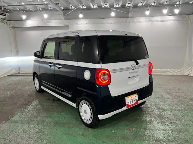ムーヴキャンバスストライプスG 走行45234キロ/純正ナビ/ドラレコ1年保証距離無制限 走行距離45234キロ 純正フルセグナビ パノラマモニター ドラレコ 純正マット サイドエアバッグ LEDヘッドランプ アイドリングストップ シートヒーター 両側電動スライドドア(埼玉県)の中古車