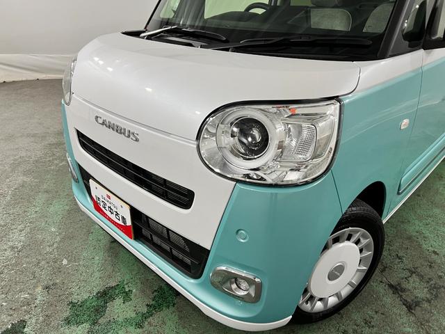 ムーヴキャンバスストライプスＧ　走行３６４３キロ／ＬＥＤヘッドランプ／マット１年保証距離無制限　走行距離３６４３キロ　純正マット　サイドエアバッグ　ＬＥＤヘッドランプ　アイドリングストップ　シートヒーター　両側電動スライドドア　オート格納式ドアミラー　電動パーキングブレーキ（埼玉県）の中古車