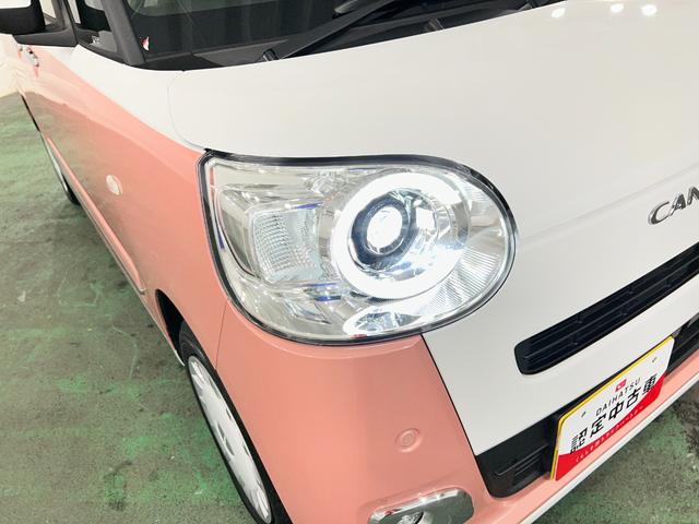 ムーヴキャンバスストライプスＧ　走行２４７４キロ／社用車／クリアランスソナー１年保証・走行距離無制限　サイドエアバック　クリアランスソナー　オートマチックハイビーム　オートライト　ＬＥＤヘッドライト　ベンチシート　シートヒーター　両側電動スライドドア（埼玉県）の中古車