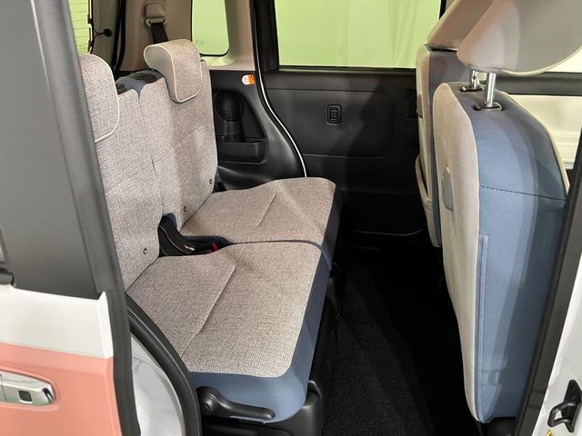 ムーヴキャンバスストライプスＧ　走行２４７４キロ／社用車／クリアランスソナー１年保証・走行距離無制限　サイドエアバック　クリアランスソナー　オートマチックハイビーム　オートライト　ＬＥＤヘッドライト　ベンチシート　シートヒーター　両側電動スライドドア（埼玉県）の中古車