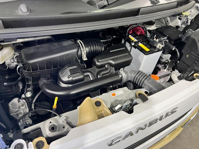 ムーヴキャンバスストライプスＧ　走行２２８４キロ／ＬＥＤヘッドランプ／マット１年保証距離無制限　走行距離２２８４キロ　純正マット　サイドエアバッグ　ＬＥＤヘッドランプ　アイドリングストップ　シートヒーター　両側電動スライドドア　オート格納式ドアミラー　電動パーキングブレーキ（埼玉県）の中古車