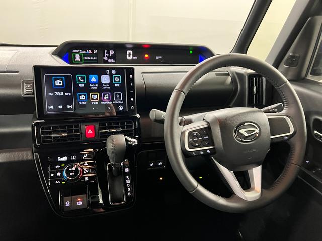 タント 中古車 カスタムＲＳ　走行１６０６キロ／ディスプレイＯＤ／ドラレコ一年保証・走行距離無制限　ディスプレイオーディオ　全周囲カメラ　ドラレコ　ＥＴＣ　クリアランスソナー　ＬＥＤヘッドライト　シートヒーター　両側電動スライドドア