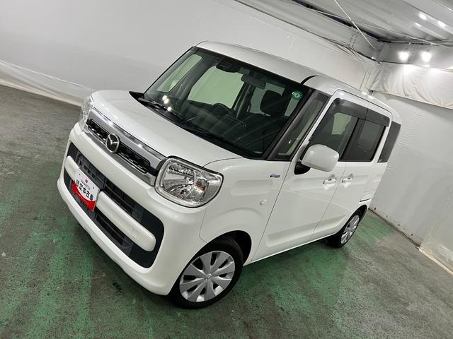 フレアワゴンハイブリッドＸＳ　雹害／車検整備付／走行９７３５０キロ１年保証距離無制限　走行距離９７３５０キロ　純正マット　助手席エアバッグ　オートライト　ＬＥＤヘッドランプ　アイドリングストップ　シートヒーター　両側電動スライドドア（埼玉県）の中古車
