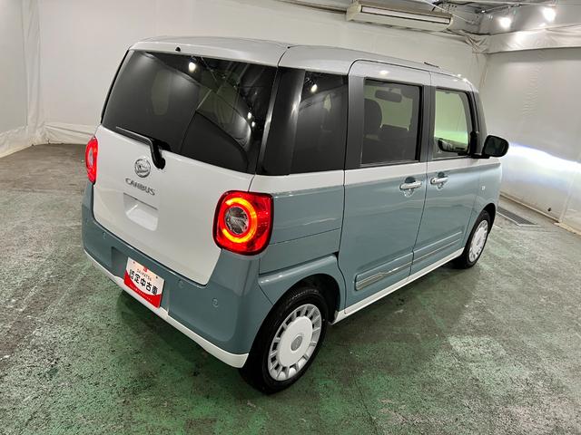 ムーヴキャンバスストライプスＧ　走行３０９８キロ／ＬＥＤヘッドランプ／マット１年保証距離無制限　走行距離３０９８キロ　純正マット　サイドエアバッグ　ＬＥＤヘッドランプ　アイドリングストップ　シートヒーター　両側電動スライドドア　オート格納式ドアミラー　電動パーキングブレーキ（埼玉県）の中古車