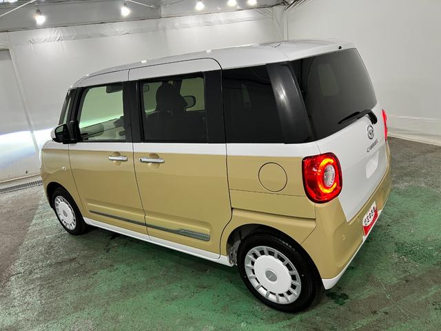 ムーヴキャンバスストライプスＧ　走行１７９１キロ／社用車／クリアランスソナー１年保証・走行距離無制限　サイドエアバック　クリアランスソナー　オートマチックハイビーム　オートライト　ＬＥＤヘッドライト　ベンチシート　シートヒーター　両側電動スライドドア（埼玉県）の中古車