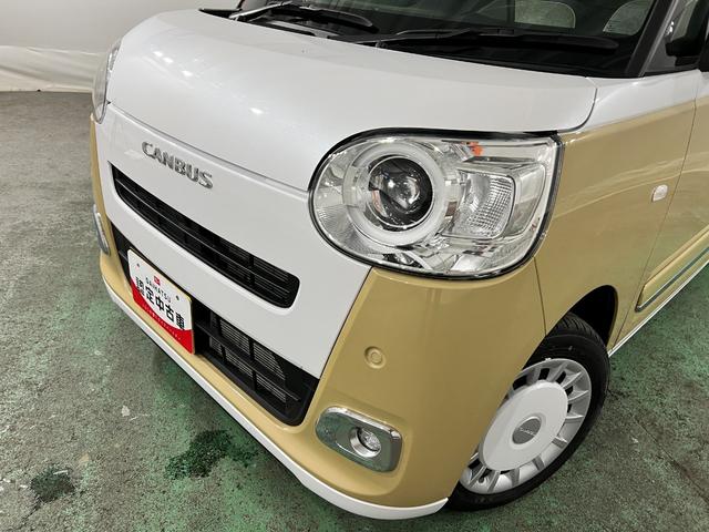 ムーヴキャンバスストライプスＧ　走行１７９１キロ／社用車／クリアランスソナー１年保証・走行距離無制限　サイドエアバック　クリアランスソナー　オートマチックハイビーム　オートライト　ＬＥＤヘッドライト　ベンチシート　シートヒーター　両側電動スライドドア（埼玉県）の中古車