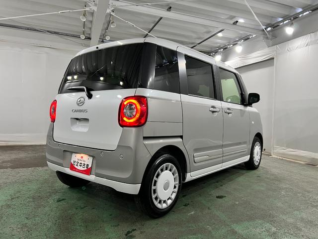 ムーヴキャンバスストライプスＧ　走行６３９５キロ／社用車／クリアランスソナー１年保証・走行距離無制限　サイドエアバック　クリアランスソナー　オートマチックハイビーム　オートライト　ＬＥＤヘッドライト　ベンチシート　シートヒーター　両側電動スライドドア（埼玉県）の中古車
