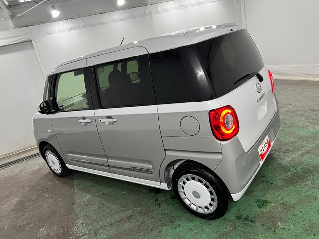 ムーヴキャンバスストライプスＧ　走行６３９５キロ／社用車／クリアランスソナー１年保証・走行距離無制限　サイドエアバック　クリアランスソナー　オートマチックハイビーム　オートライト　ＬＥＤヘッドライト　ベンチシート　シートヒーター　両側電動スライドドア（埼玉県）の中古車