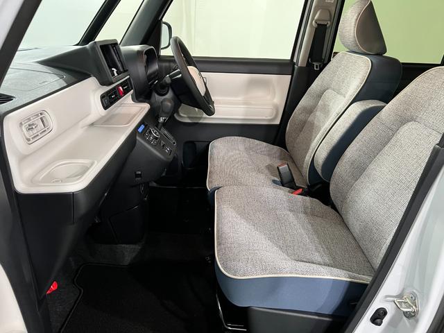 ムーヴキャンバスストライプスＧ　走行６０５キロ／社用車／クリアランスソナー１年保証・走行距離無制限　サイドエアバック　クリアランスソナー　オートマチックハイビーム　オートライト　ＬＥＤヘッドライト　ベンチシート　シートヒーター　両側電動スライドドア（埼玉県）の中古車