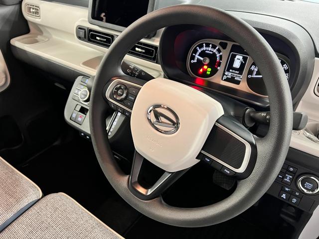 ムーヴキャンバスストライプスＧ　走行６０５キロ／社用車／クリアランスソナー１年保証・走行距離無制限　サイドエアバック　クリアランスソナー　オートマチックハイビーム　オートライト　ＬＥＤヘッドライト　ベンチシート　シートヒーター　両側電動スライドドア（埼玉県）の中古車